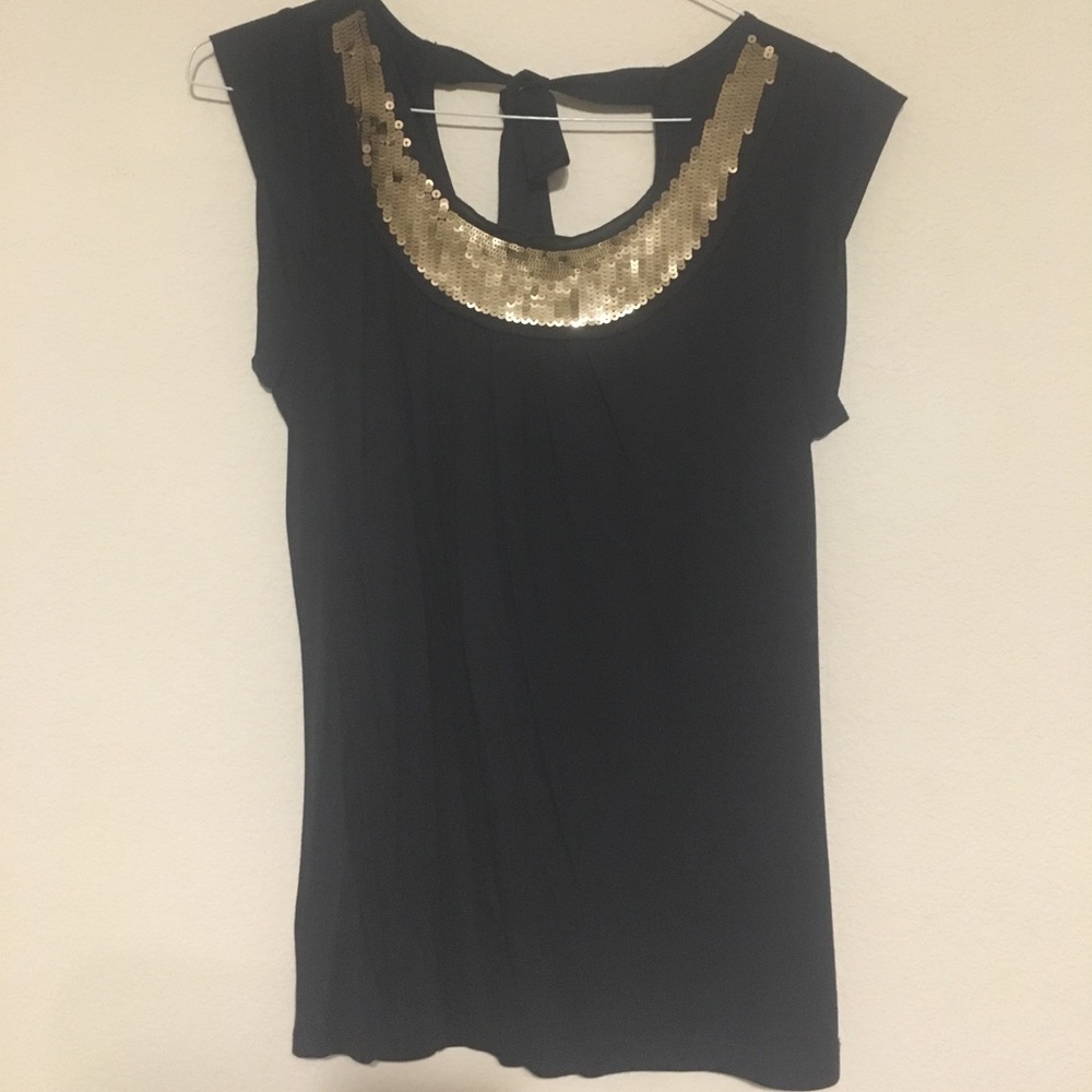 Ann Taylor Loft navy blue blouse. Size small.